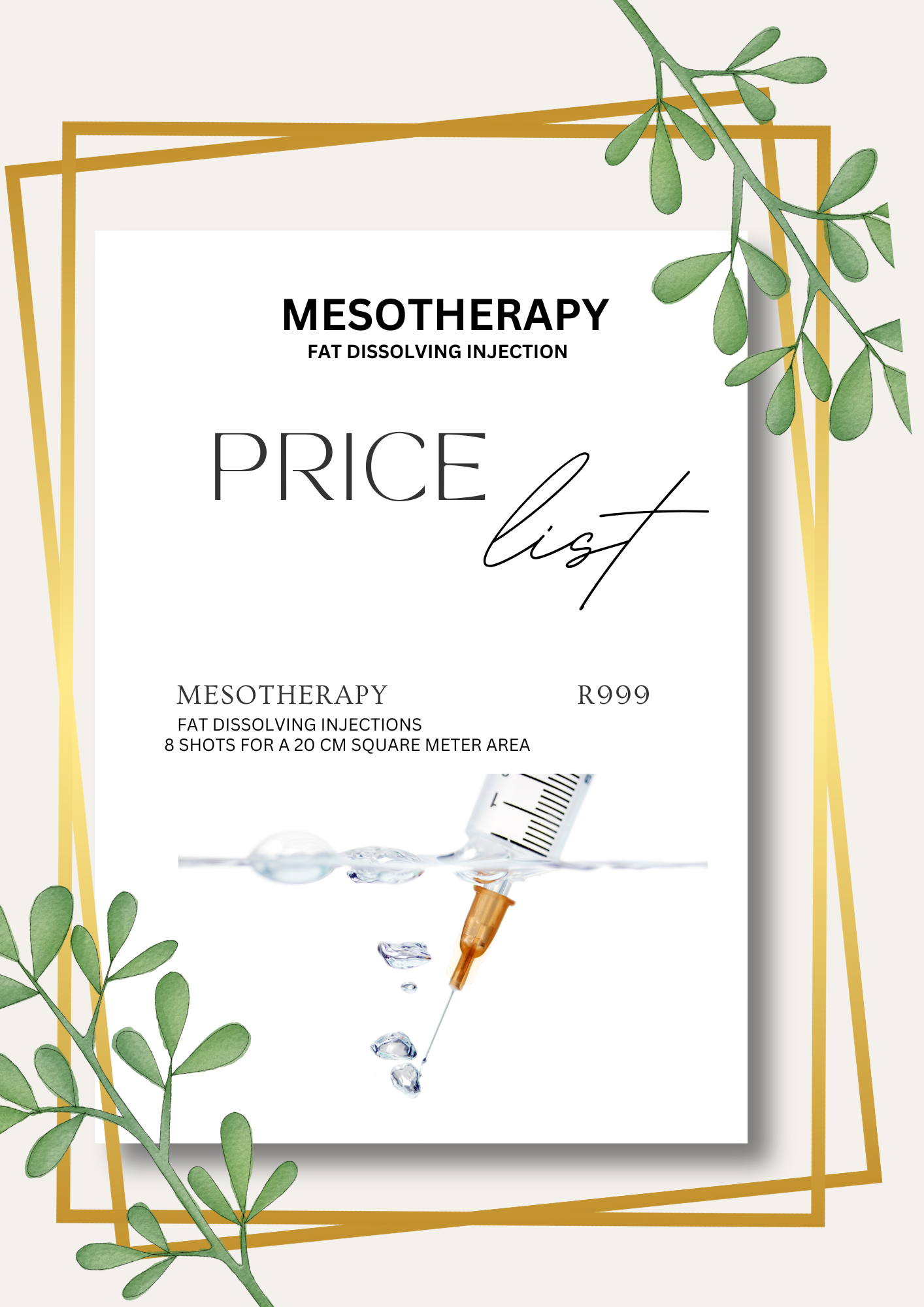 Aesthetic Spa & Massage Price List A4 Document-2 copy